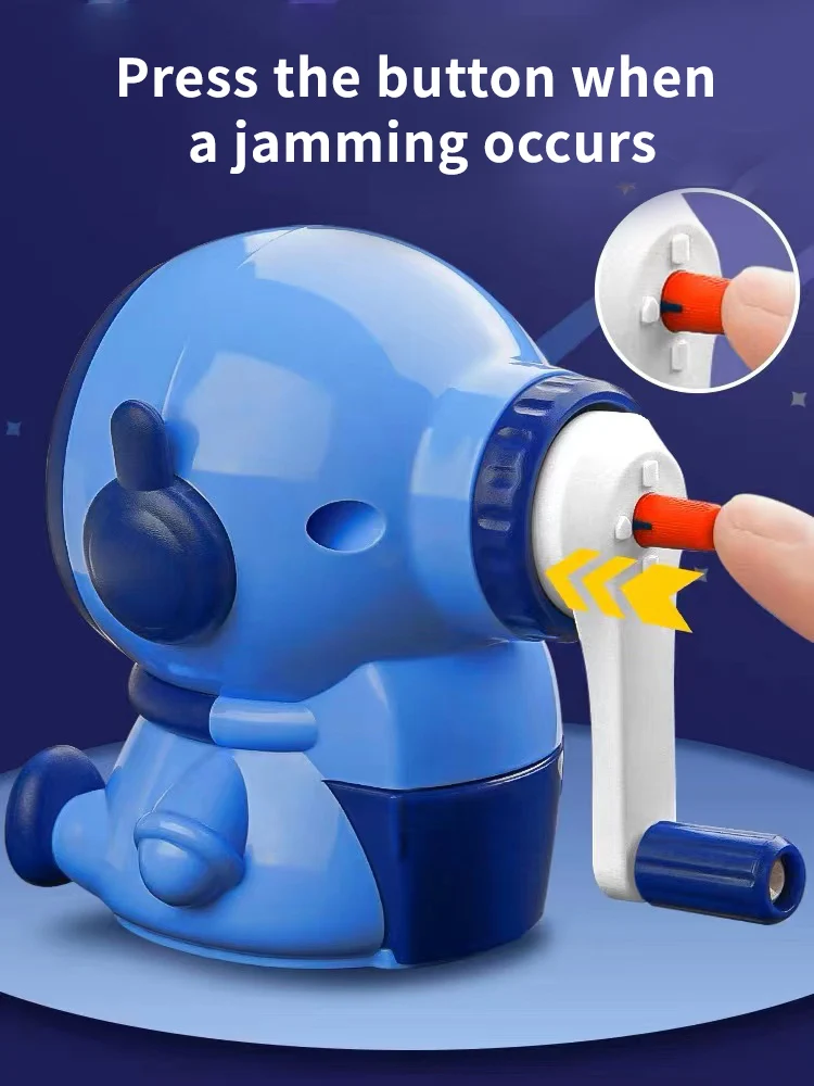 1Pcs Student Cartoon Hand Sharpener Astronaut Shape Sharpener Automatic Pencil pencil sharpener