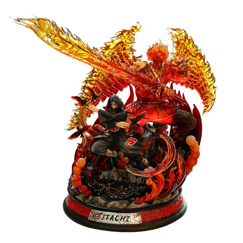 

Naruto Shippuden Figure GK Uchiha Itachi Figurine Susanoo Model 36cm Hokage Sasuke Oversize ABS Statue Can Shine Gift Toys Dolls