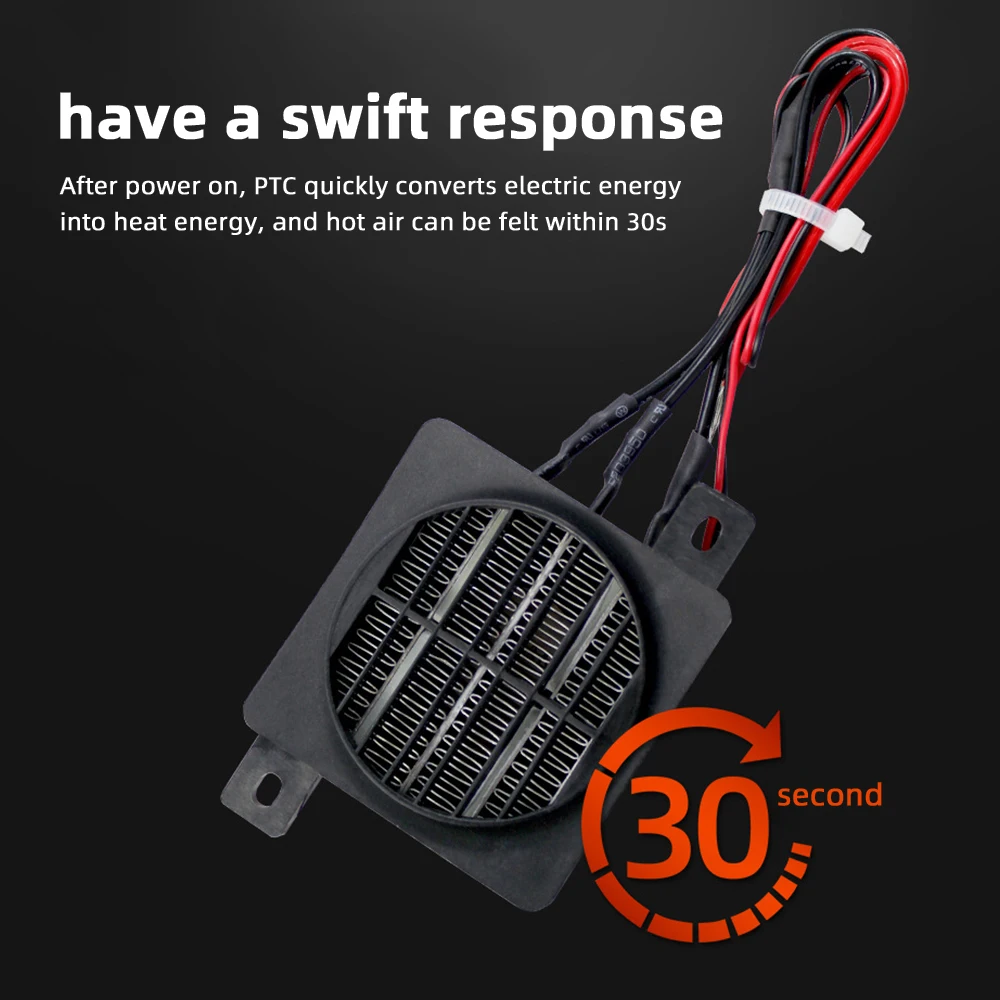 Chauffage PTC 12V/24V Pour Voiture Ou Petit Espace - Radiateur à Air Avec Ventilateur, Puissance 180W Ou 300W