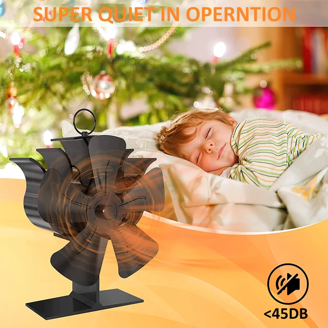 Wood Stove Fan 5 Blades Silent Fireplace Fan Non-Electric Automatic Work  Heat Powered Fan Heat Circulation Fan for Gas Pellet - AliExpress