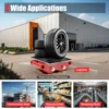 6T Machinery Mover Heavy Duty Machine Dolly Skate Machinery 4 Roller Mover Cargo Trolley Cart 360° Rotation Red/Yellow 1