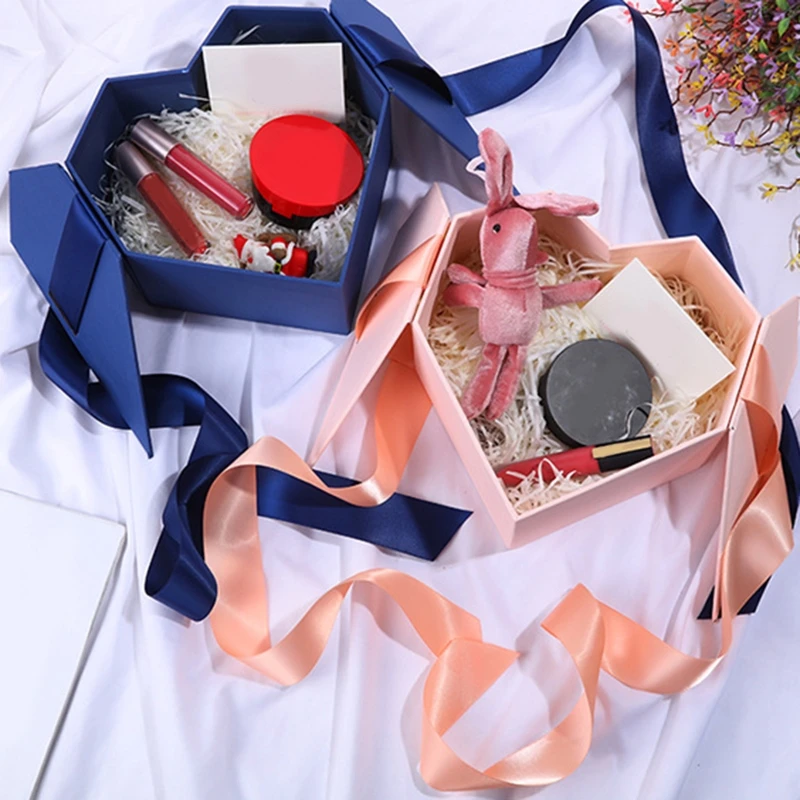 25 Scatole Regalo A Forma Di Cuore Con Corona, Blu, Per Cioccolatini E Bomboniere Matrimonio