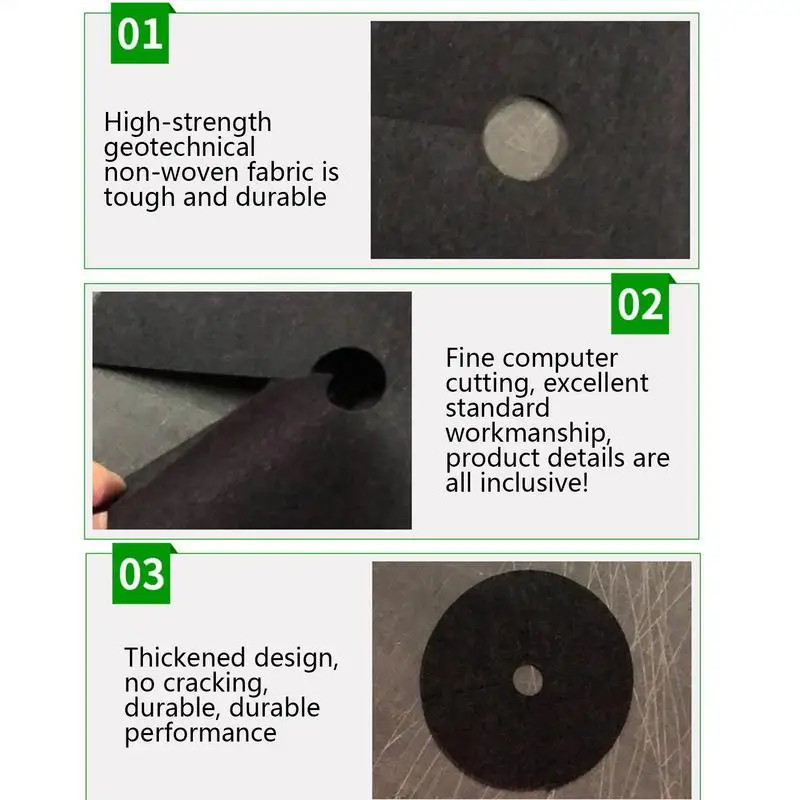 10pcs Non-Woven Tree Mulch Rings Round Anti Grass Tree Cover Degradable Plant Cover Growth Control Plant Root Protection