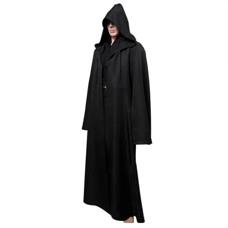 New Darth Vader Terry Jedi Black Robe Jedi Knight Felpa Con Cappuccio Mantello Halloween Cosplay Costume Cape Per Adulto