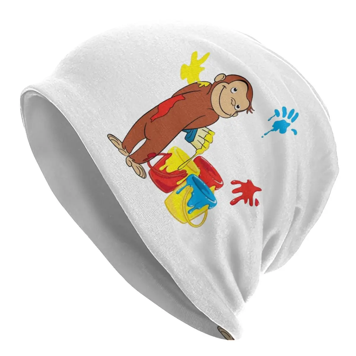 Anime Cartoon Cute Brown Monkey Skullies Berretti Cappello Wilny George Winter Men Women Ski Caps Warm Multifunzione Bonnet Hat