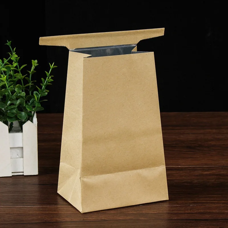 200 Teile/los Kraft Papier Tasche Die Draht Tasche Öl Feuchtigkeit Tee Paket Von Aluminium Folie Papier Tasche – Detail 4