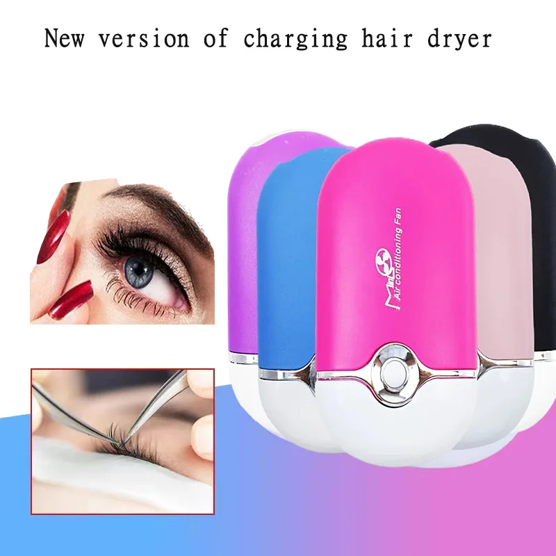 

HUAZDS Grafted Eyelash Hair Dryer, USB Rechargeable Small Fan, Mini Handheld Air Conditioning Fan