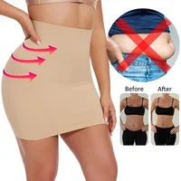 Demi-glissement Shapewear pour femmes sous les robes, culotte intégrée, taille haute, contrôle du ventre, jupes, rehausseur de fesses, robe modelante 4