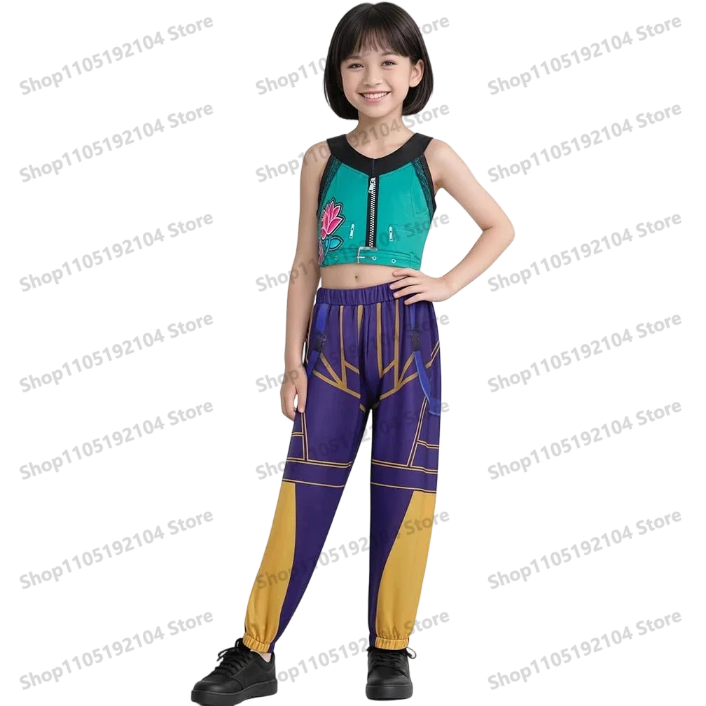 Koreaans idool geïnspireerd Popster Kostuum Feestkleding Virtueel Idool for Voor meisjes Kinderen Halloween Carnaval Prestatie Strip Con Anime Expo 2026 - $34.99