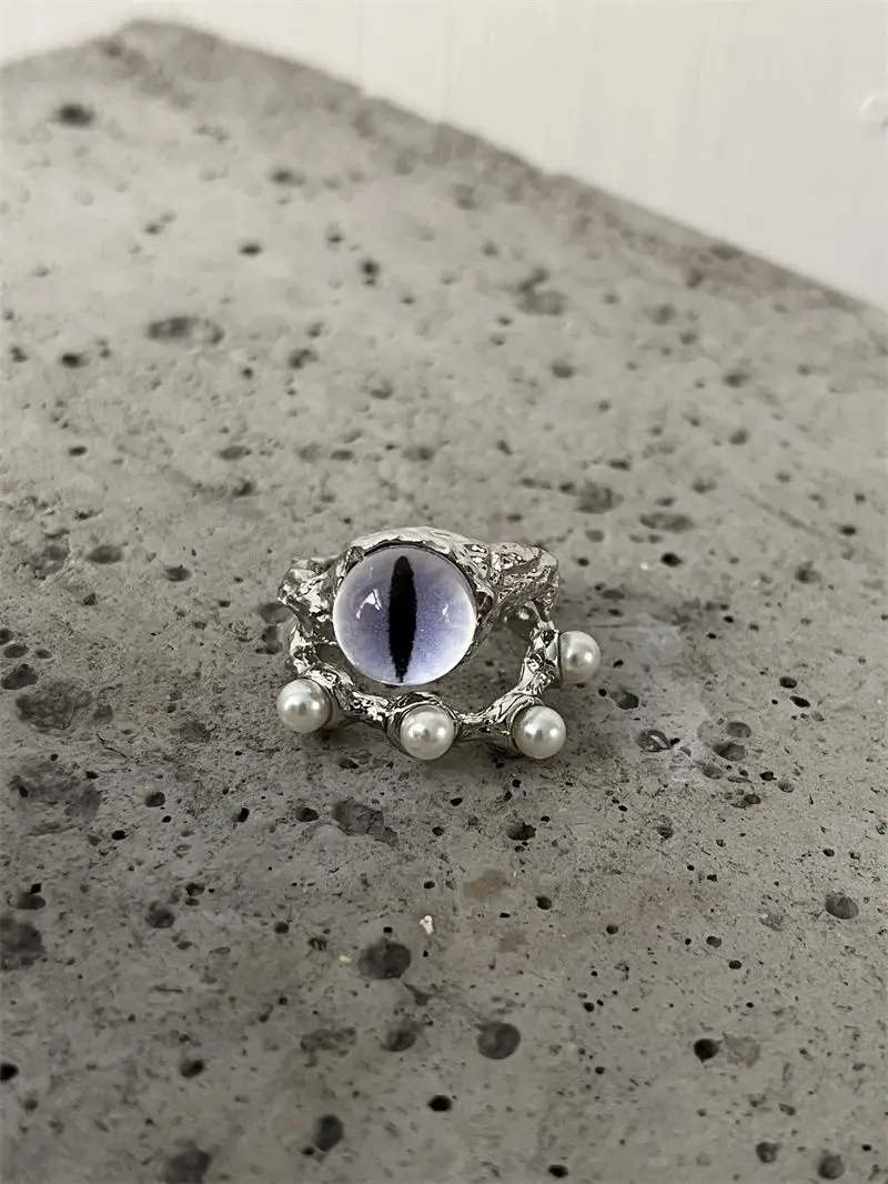 Dark Gothic Rings New Personalized Cat Eye Alloy Devil's Eye