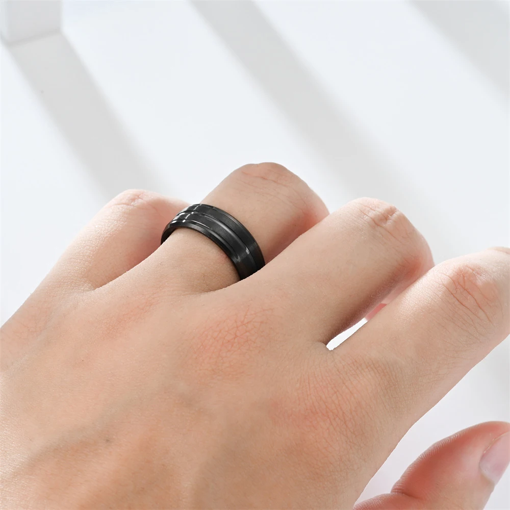Thin Blue Line Mens Ring Matte Finished Stainless Steel Gentleman Gifts -  Walmart.ca