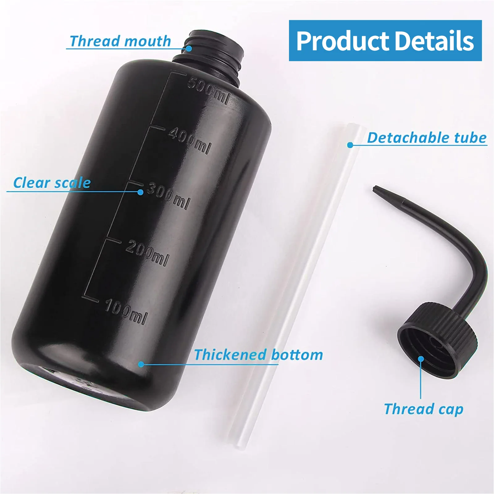 250/500ml Tattoo Spray Bottle Plastic Safety Wash Bottles Lab Tattoo Squeeze Bottle Tattoo Accessories Microblading Supplies 2