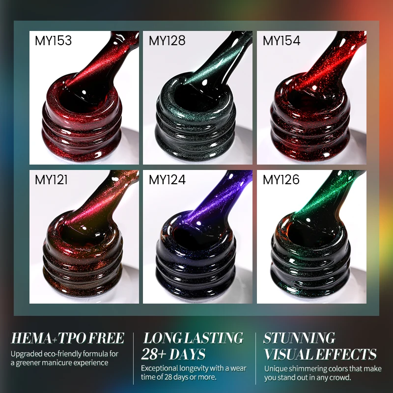 본 프리티 10ml 위싱 애플 레드 글라스 비드 캣 마그네틱 젤 울트라 샤인 쏙 오프 UV 젤 네일 아트 바니쉬 네일 용품
