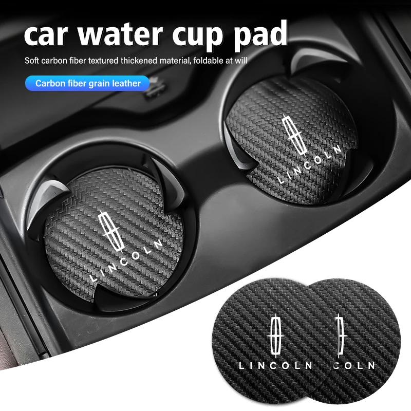 Car Coaster Water Cup Bottle Holder Anti-slip Mat Accessories For Lincoln Navigator MKZ MKX MKC MKT Continental Nautilus