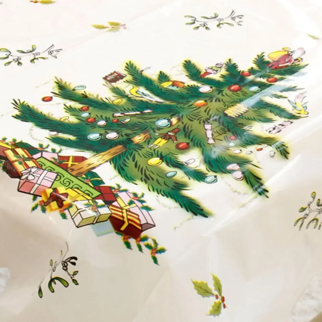 PVC Tablecloth Home Christmas Decoration