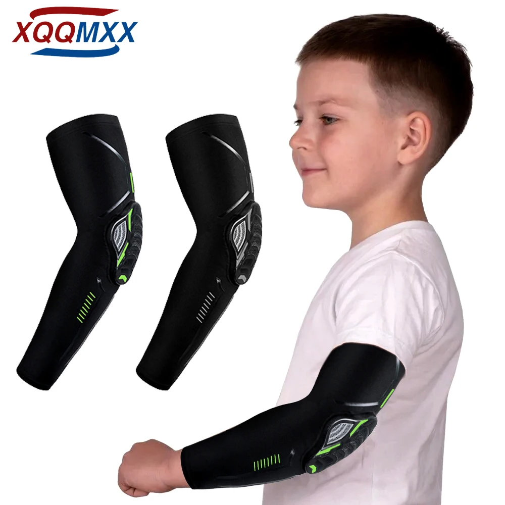 Kids Arm Elbow Pads 5-15 Years Children Youth Sports Compression Elbow Brace for Basketball Football Cycling