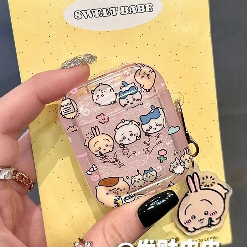

Мультяшный кавайный Chikawas аниме Кот Кролик Мышь Hachi Usag Airpods защитный чехол для Airpods 1 2 3 Pro милые наушники
