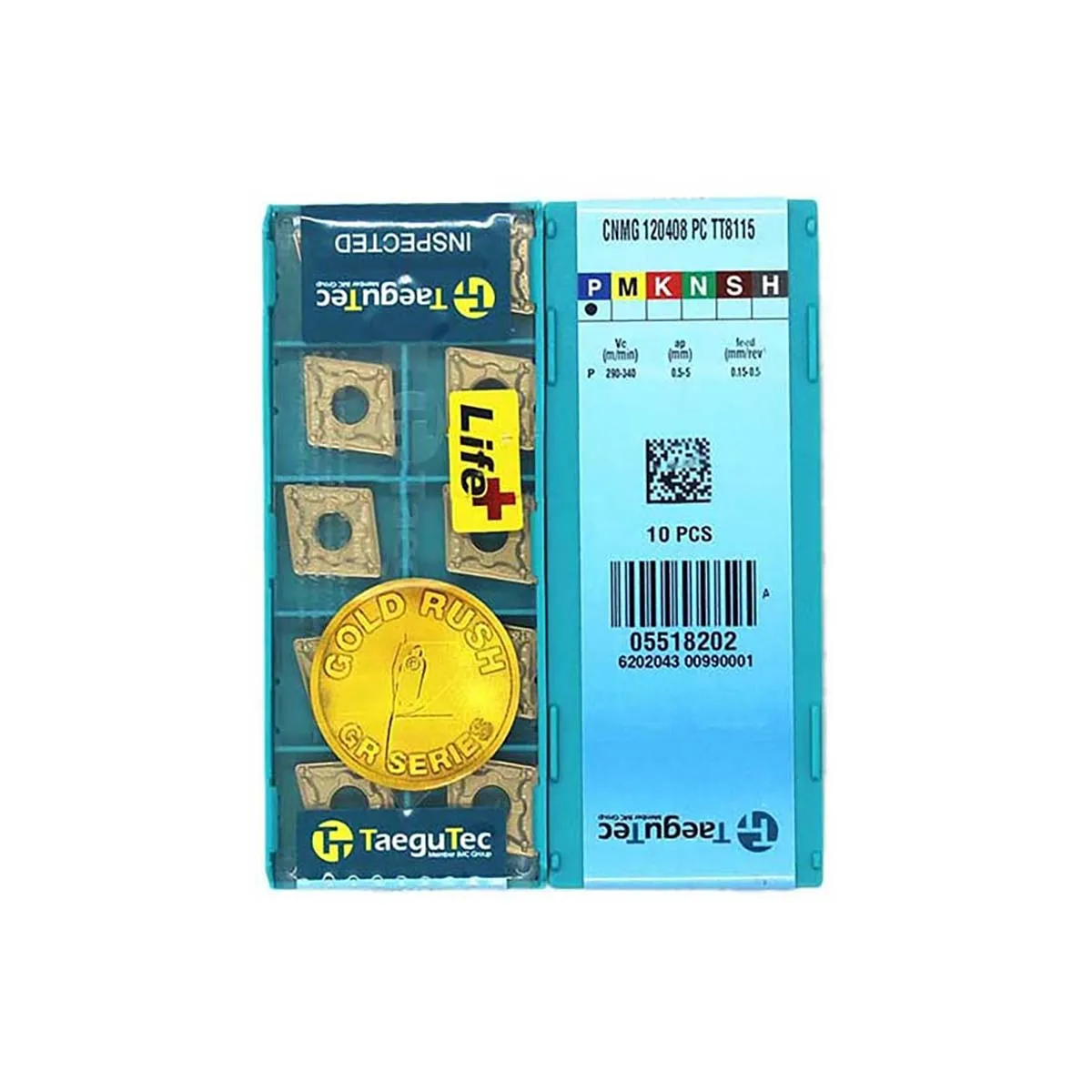 

TaeguTec 100% Original CNMG CNMG160608 CNMG120412 CNMG120408 CNMG120404 CNMG190616 TT8115 Medium Carbide Turning Inserts