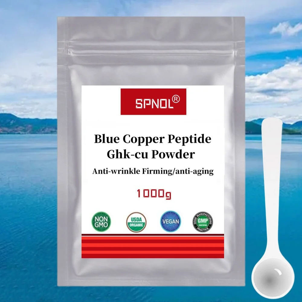 High Quality 50g-1000g Blue Copper Peptide Ghk-cu Powder Anti-wrinkle Firming/anti-aging Powder 6
