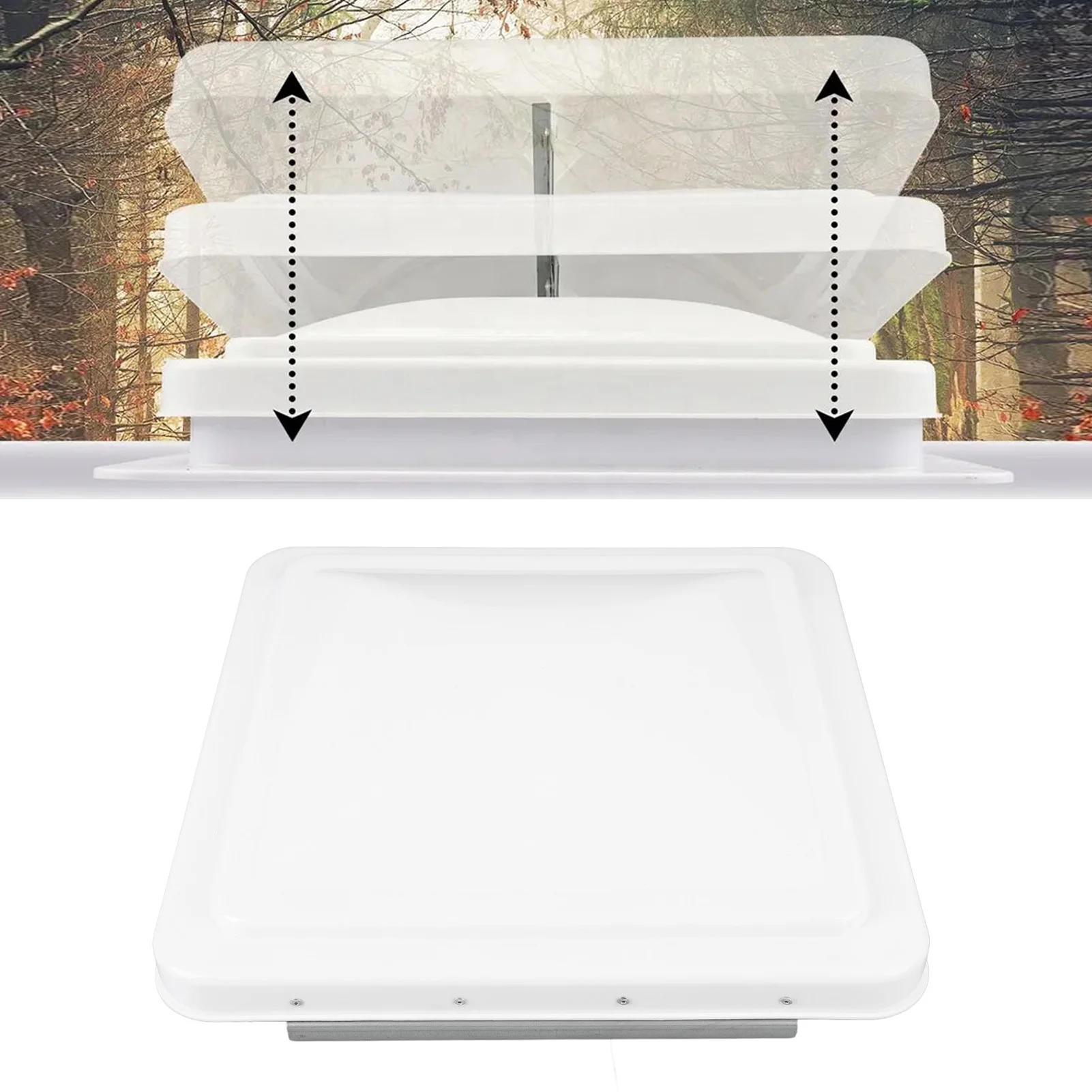 14in RV Roof Vent Cover RV Roof Vent Cover UV Resistant 14 Inch Replacement Vent Lid for Camping Vehicle Trailer Motorhome White