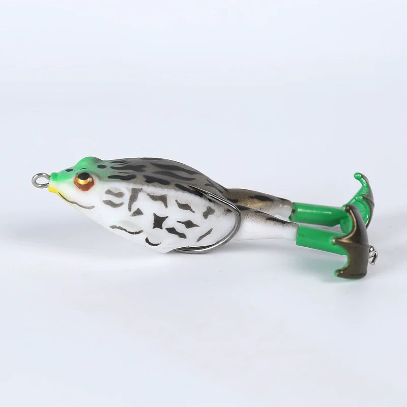 1pc Top Wasser Bass Angeln Lockt Weichen Frosch Doppel Propeller Beine Süßwasser Köder für Bass Snakehead Hecht – Detail 11