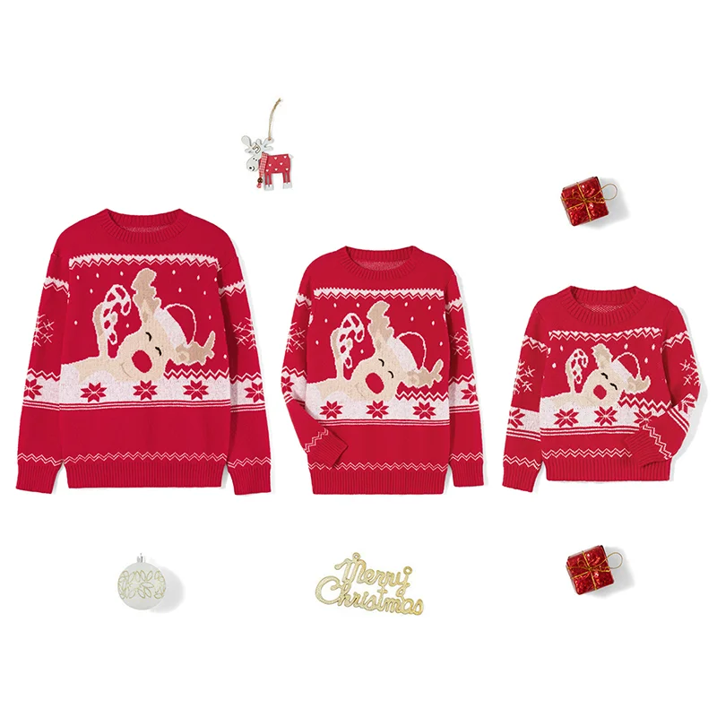 Matching Outfit hirigin Family Matching Christmas Sweater Ugly Christmas Reindeer Santa Pullover Sweatshirt for Women Men Boys Girls