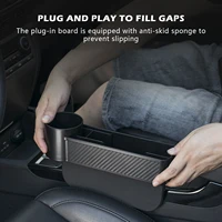 Car Storage Tools Black Auto Car Seat Gap Catcher Filler Storage Box Pocket Organizer Holder SUV