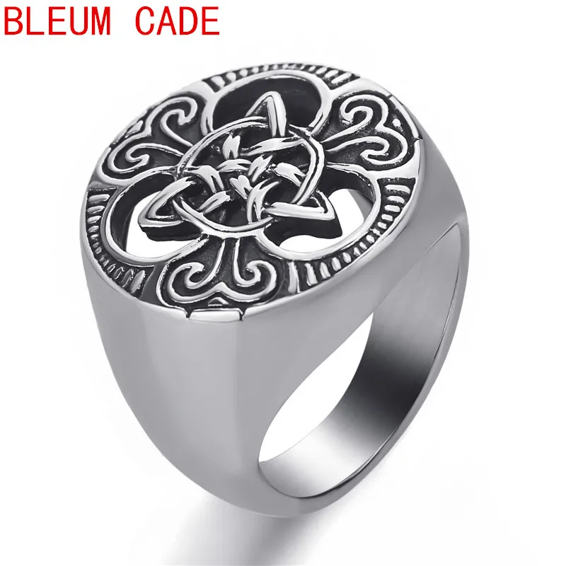 Punk Magic Knot Anello In Acciaio Inossidabile 316L Gioielli Claddagh Style Fashion Motor Biker Men Ring