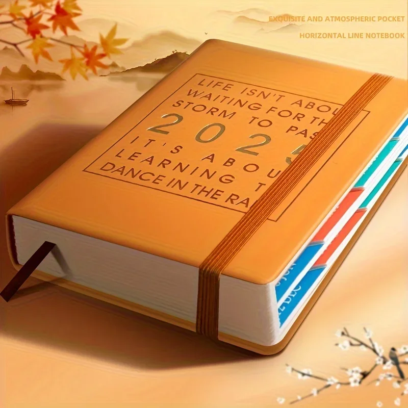 Hardcover Notebook Schedule Notebook End Life Planner Hardcover Planner 12 Months Weekly & Monthly Agenda with Stickers 100gsm Paper Daily Planning Organizer