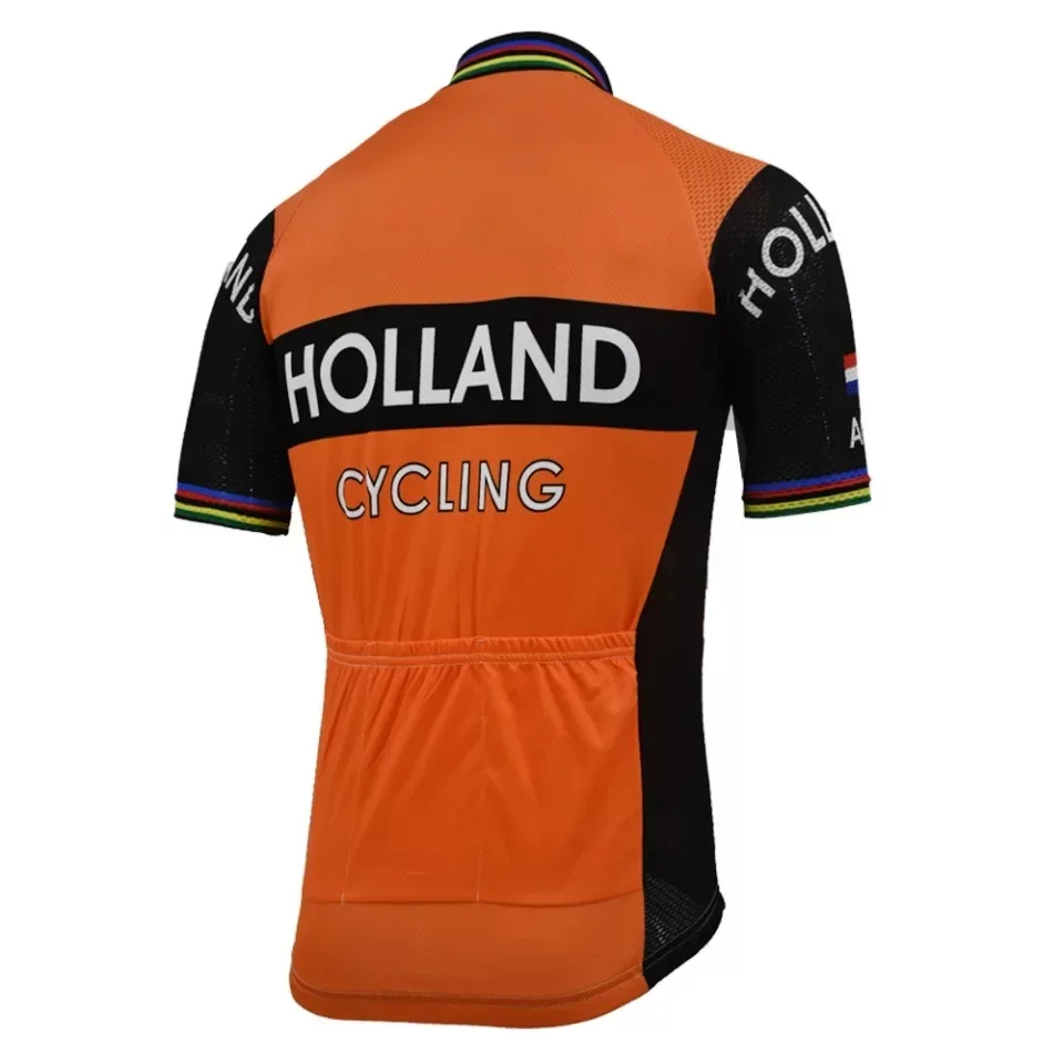 1966 Retro Cycling Jersey Men Holland Team Short Sleeve Bike Wear Clothing Triathlon Mtb Jerseys Cajastur
