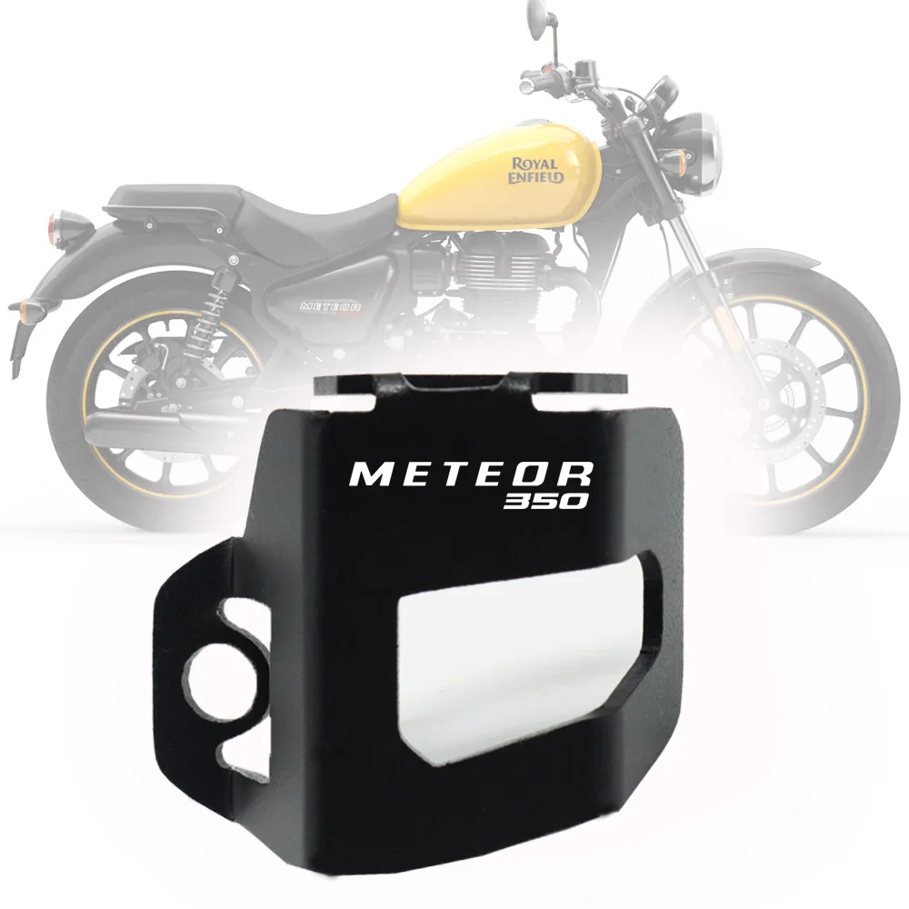 

For royal enfield meteor 350 2020 2021 CNC aluminum Motorcycle Accessories Rear Brake Fluid Reservoir Guard Cover Protector