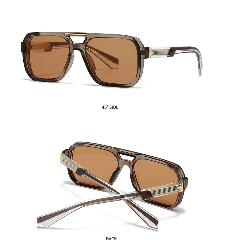 Neue 2025 quadratische Sonnenbrille Männer Vintage Luxus Sonnenbrille Frauen Mode Gläser Urlaub Gafas De Sol Hombre Lunette Soleil Femme – Detail 15