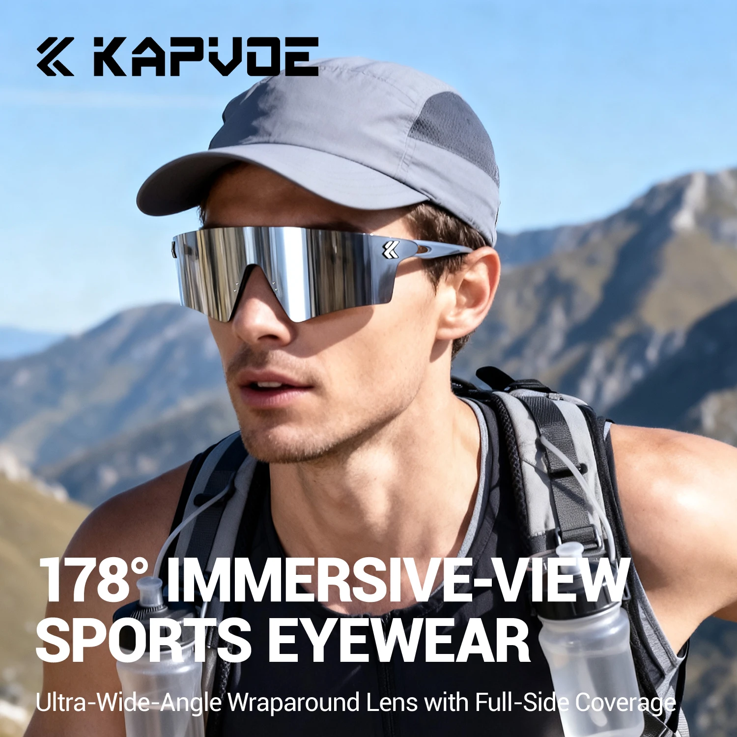Kapvoe Light Weight Photochromic Running Sunglasses for Men SportsMarathon Cycling Glasses Mountain Bicycle Goggles Eyewear