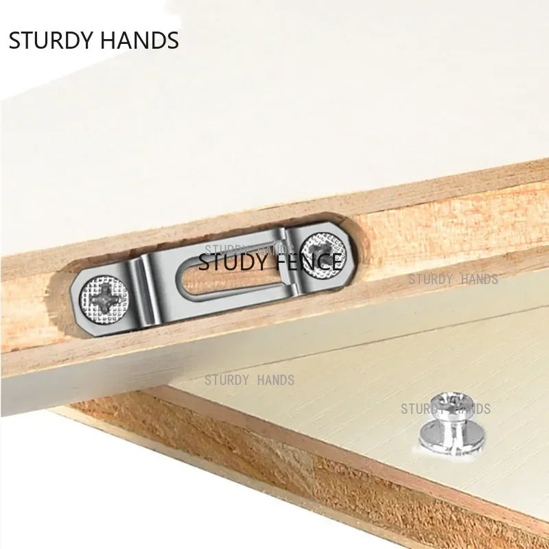 50pcs/ Set Invisible Two-in-One Connector Screw Fastener Hidden Laminate Cabinet Wardrobe Assembly Furniture Combined Fastener