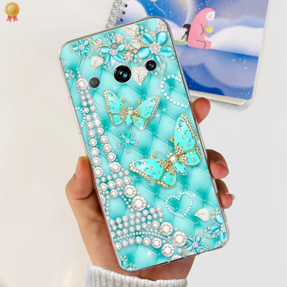 Clear Cute Cartoon Cat Soft Silicone TPU Back Cover