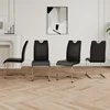 Modern Dining Chairs with Faux Leather Padded Seat Dining Living Room Chairs Upholstered Chair with Chrome Metal Legs Design fo 2