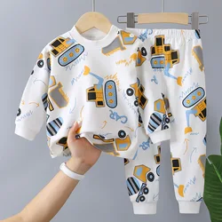 Children's Cotton Cartoon Pajama Set - Cute Long Sleeve Autumn Sleepwear - 18 - 24M (Style 23)