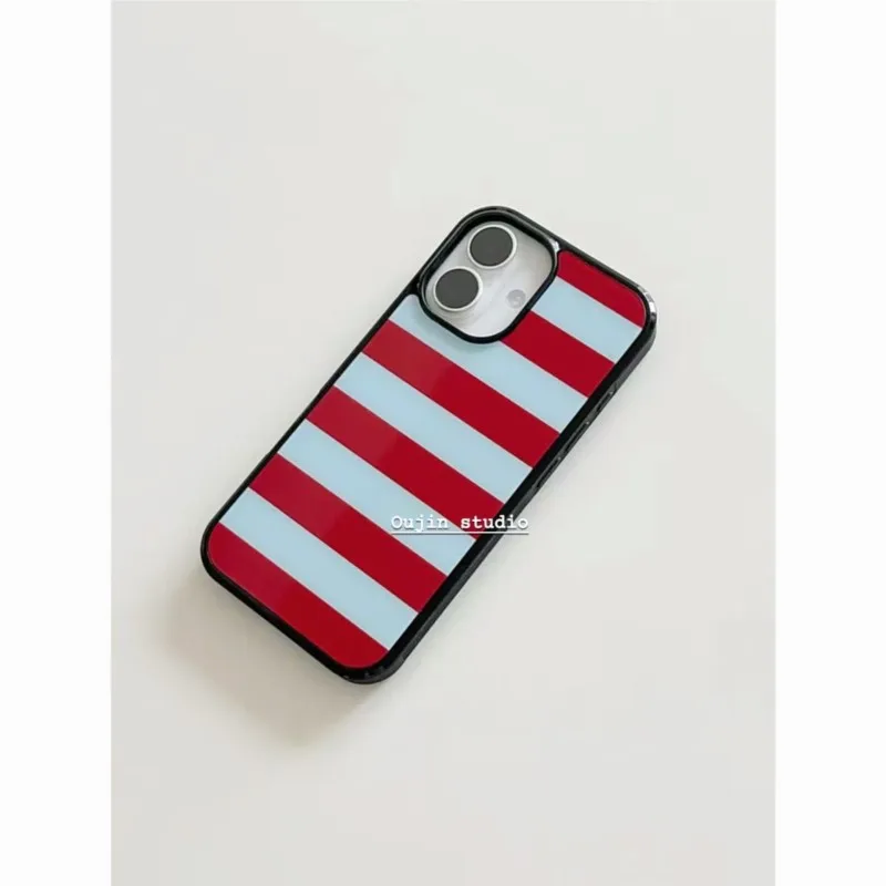รูปสินค้า เคส iPhone ลายเส้นสีสันสดใส ป้องกันตกกระแทก สไตล์เกาหลี