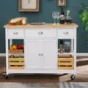 Kitchen Island Cart on Wheels - Portable Kitchen Island with Drop Leaf, Rolling Kitchen Island with Storage 2