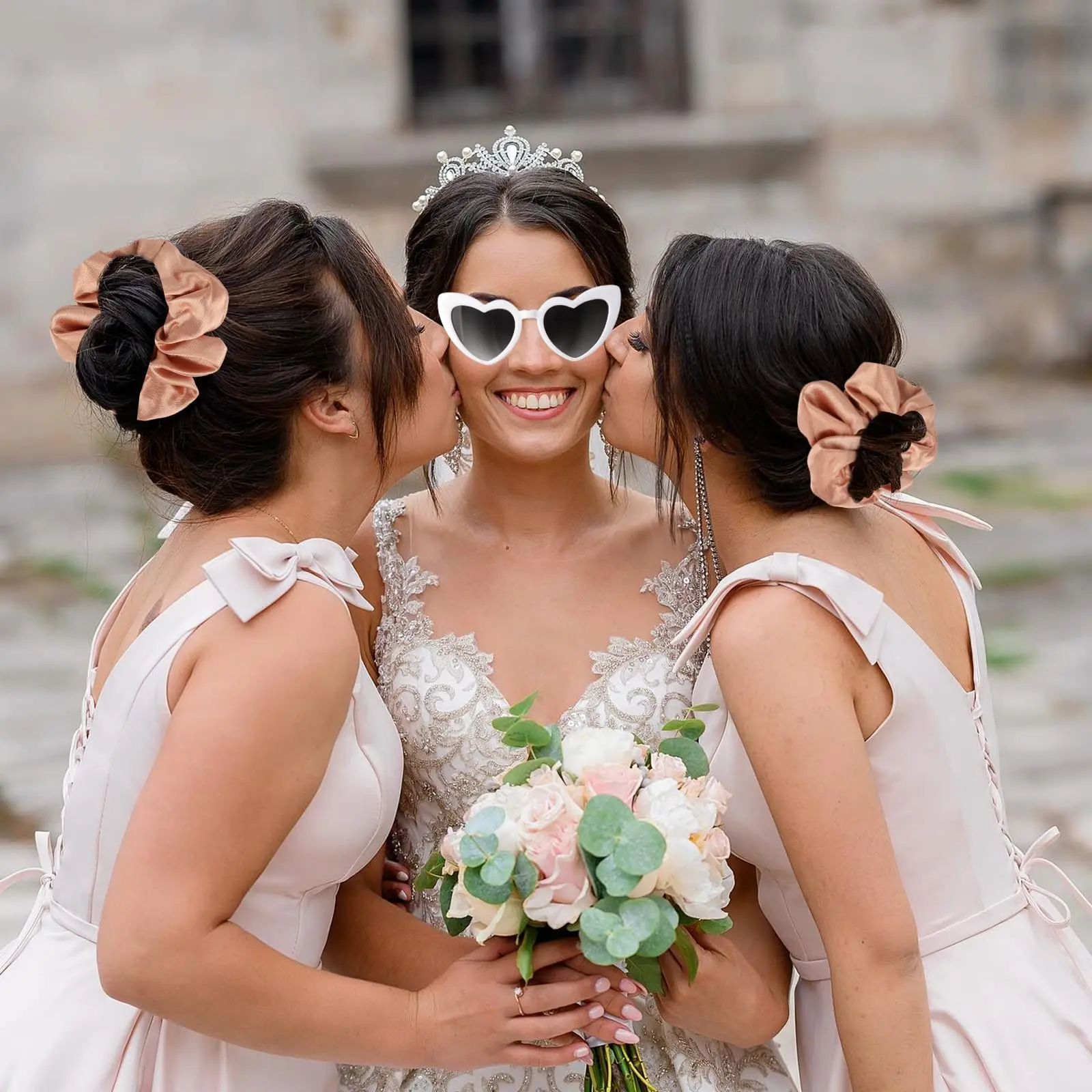 Bridal Shower Hair Bands Wrist Decor Team Bride Bridesmaids Gifts Glasses Wedding Gifts Guests Bachelorette Hens Party Souvenirs