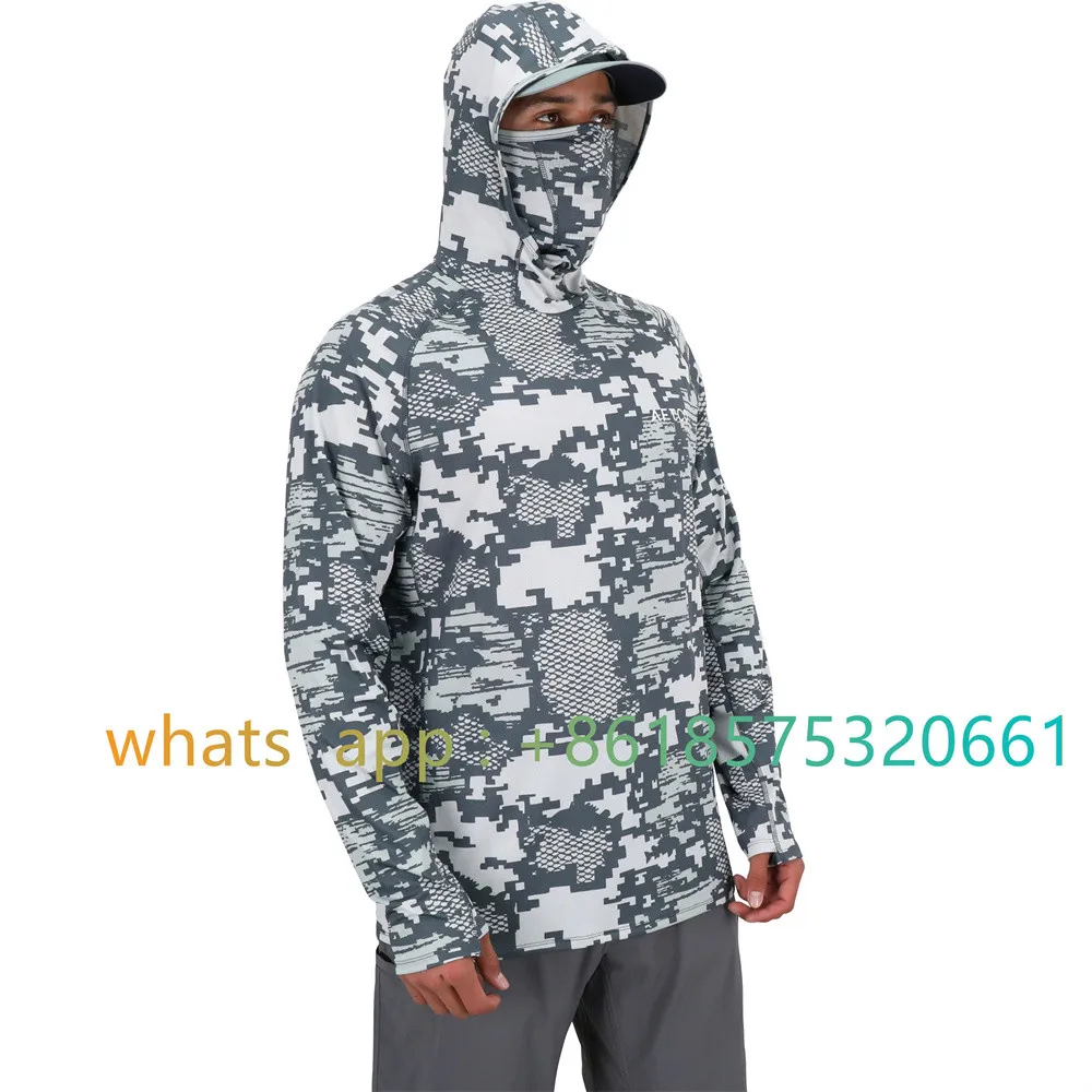 Description Picture 5 of itemAftco Long Sleeve Fishing Hoodie Outdoor Fishing Soft Fabric Breathable Clothing Sunscreen Performance Hoodie Camisa De Pesca
