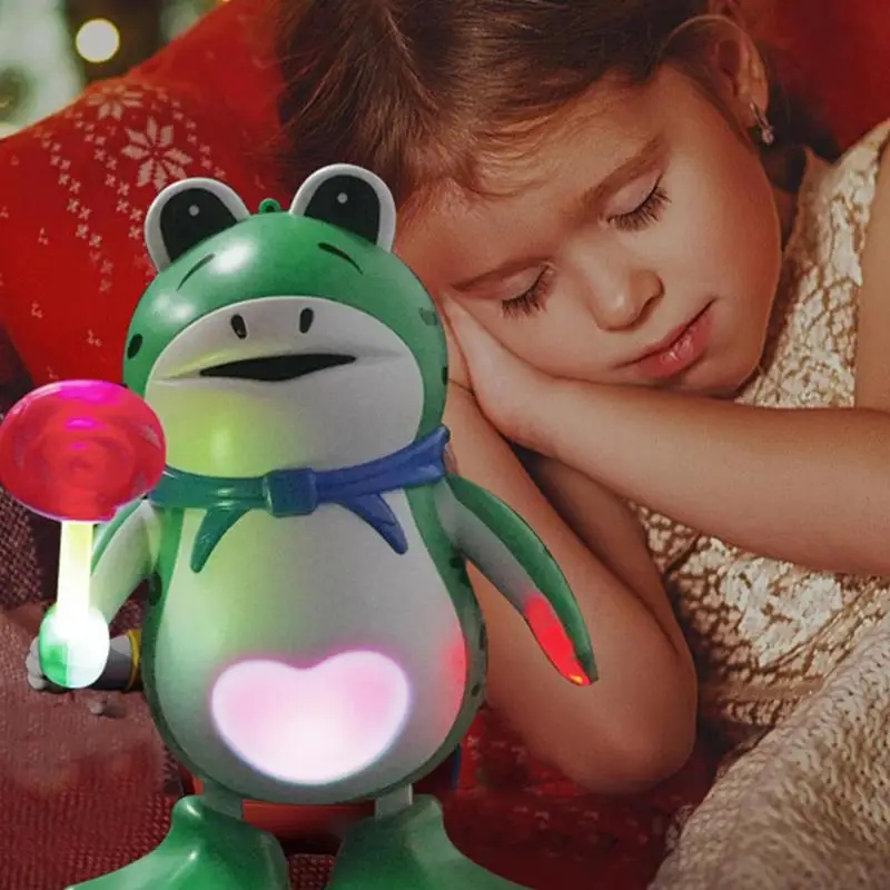 Electronic Dancing Frog Pet Toys With Swing Light Music Universal Interactive Children Toys  For Birthday New Year Xmas Gifts 2