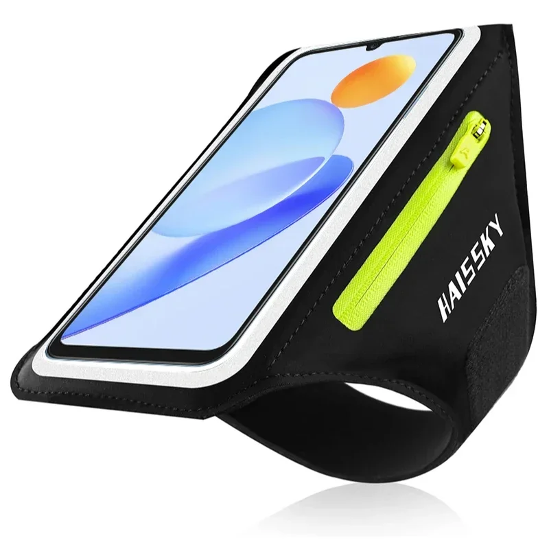 Zipper Pocket Running Sports Armband HAISSKY For iPhone 17 16 15 Pro Max 14 Plus 13 Men Women Outdoor Touch Screen Belt Arm Bags