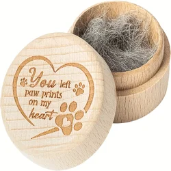 Pet Hair Keepsake and Memorial Box - Durable Wooden Memory Box for Cherished Remembrances (Style B)