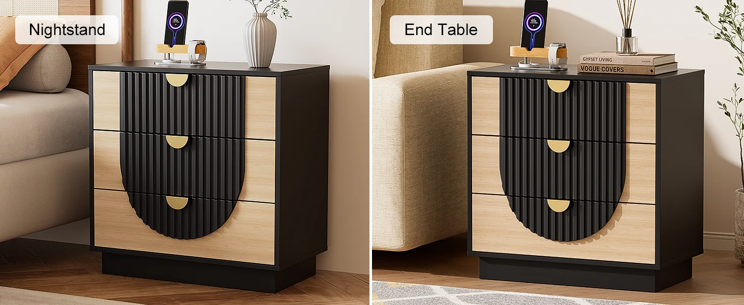 Fluted Night Stand