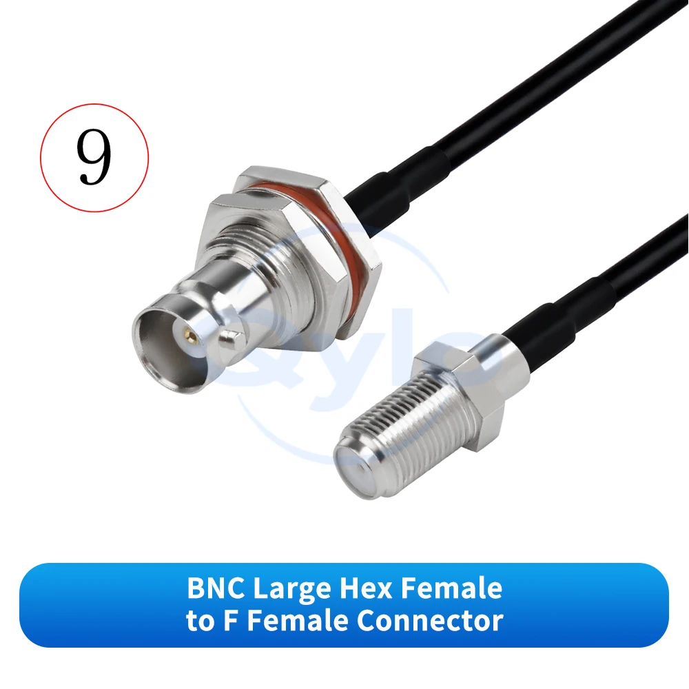 (1 Stück) BNC auf F-Typ Stecker/Buchse Adapterkabel Mehradriges RF-Koaxialkabel RG58 Verbindungskabel 0-6GHz BNC auf F Verlängerungskabel – Detail 11