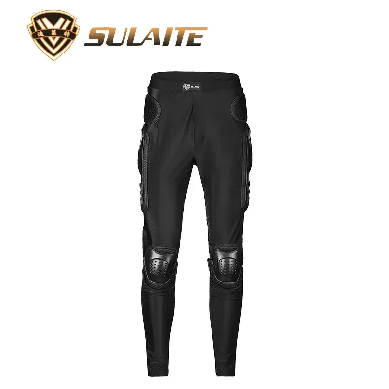 SULAITE 오토바이 아머 바지, 모토크로스 바지, 긴 아머, 무릎 가랑이 엉덩이 보호, 오토바이 라이딩 레이싱 장비 반바지
