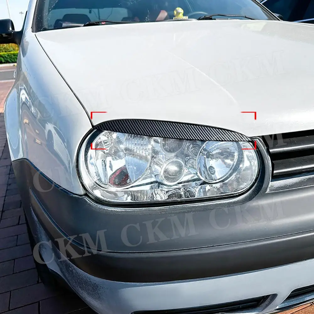 자동차 전면 헤드라이트 눈썹 눈꺼풀 커버 트림 장식 액세서리, 폭스바겐 VW 골프 4 MK4 1997-2006 바디키트용