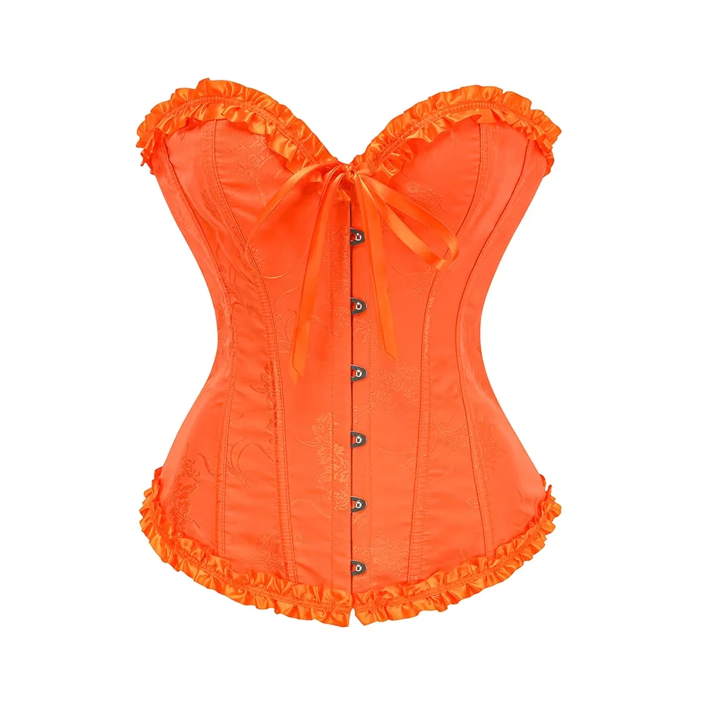 Corsets and Bustiers for Women Top Sexy Corselet Overbust Brocade Vintage Renaissance Bodice Plus Size