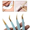 1pcs Eyelash Extension Tweezers Volume Isolation Precise Lash Lift Tweezers Stainless Steel Eyebrow Clip Makeup Tool Accessories 4